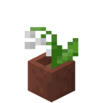 Как сделать ландыш в горшке в Minecraft
