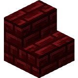 Как сделать ступеньки из красного незерского кирпича в Minecraft