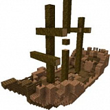 Как сделать затонувший корабль в Minecraft