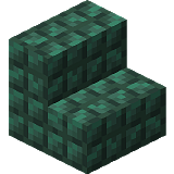 Как сделать ступеньки из тёмного призмарина в Minecraft