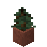 Как сделать саженец ели в горшке в Minecraft