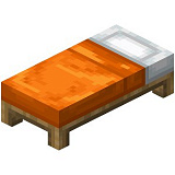 Как сделать оранжевую кровать в Minecraft
