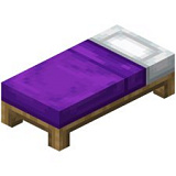 Как сделать фиолетовую кровать в Minecraft