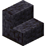 Как сделать ступеньки из полированного чернита в Minecraft