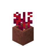Как сделать багровые корни в горшке в Minecraft