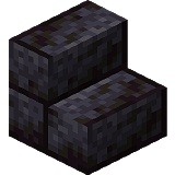 Как сделать ступеньки из полированно-чернитного кирпича в Minecraft