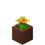 Как сделать одуванчик в горшке в Minecraft