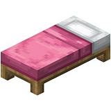 Как сделать розовую кровать в Minecraft