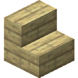 Как сделать берёзовые ступеньки в Minecraft