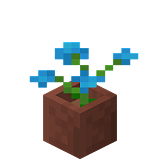 Как сделать синюю орхидею в горшке в Minecraft