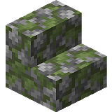 Как сделать замшелые булыжные ступеньки в Minecraft