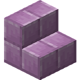 Как сделать пурпуровые ступеньки в Minecraft