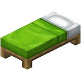 Как сделать лаймовую кровать в Minecraft