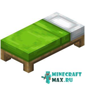 Лаймовая кровать в Майнкрафте