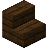 Как сделать ступеньки из тёмного дуба в Minecraft