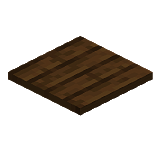 Как сделать нажимную плиту из тёмного дуба в Minecraft
